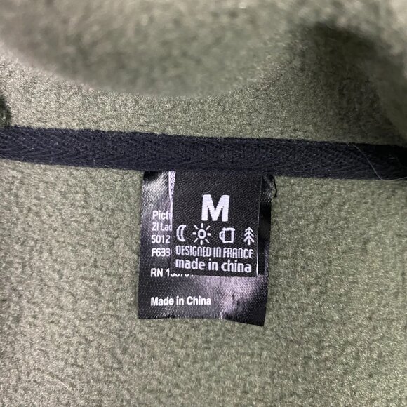 Picture Organic Clothing Fleece Jacket Men's Medium Green Polartec Full Zip - Picture 7 of 15